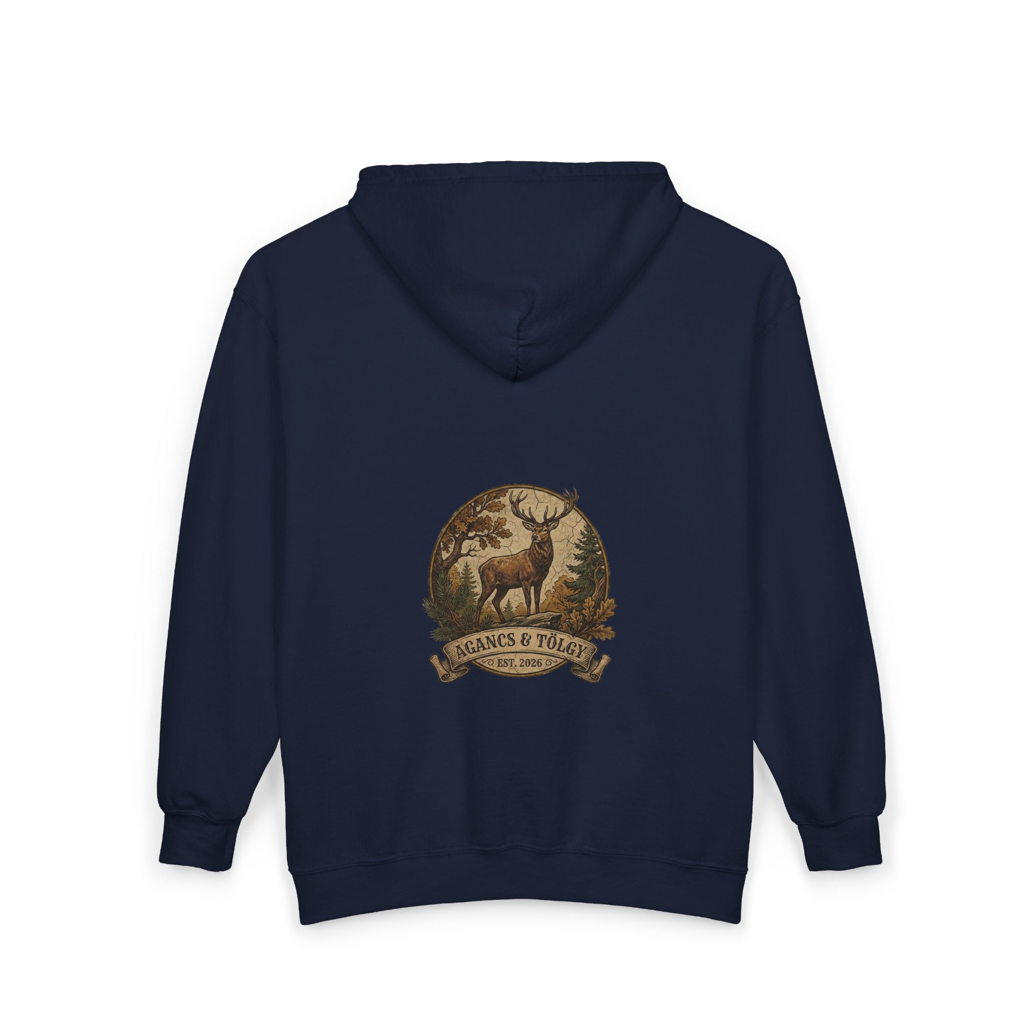 "Az Őszi Erdő" – Prémium Cipzáras Vadász Pulóver (Zipped Hoodie)